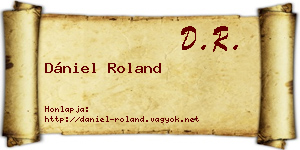 Dániel Roland névjegykártya